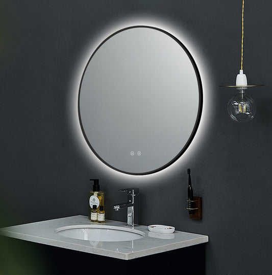 LED-Spiegel Ares Schwarz