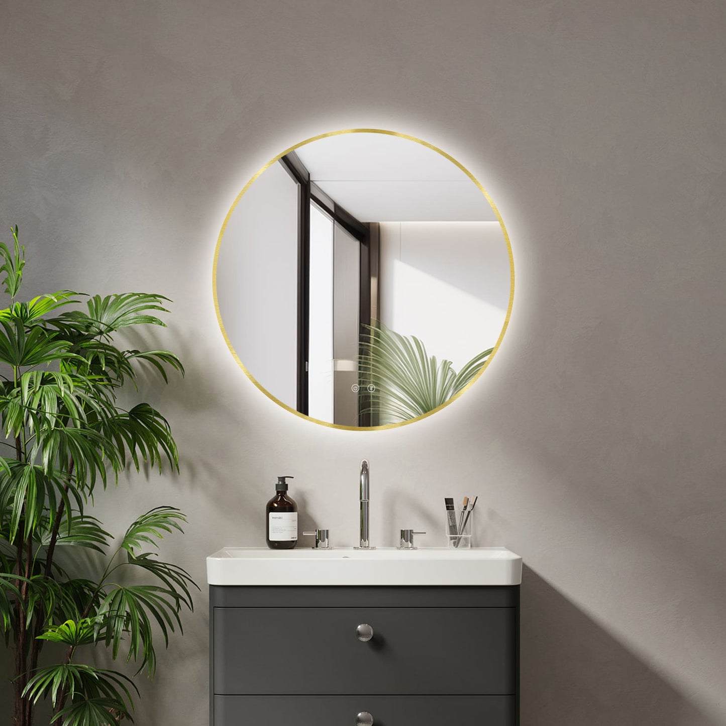 LED-Spiegel Ares Gold