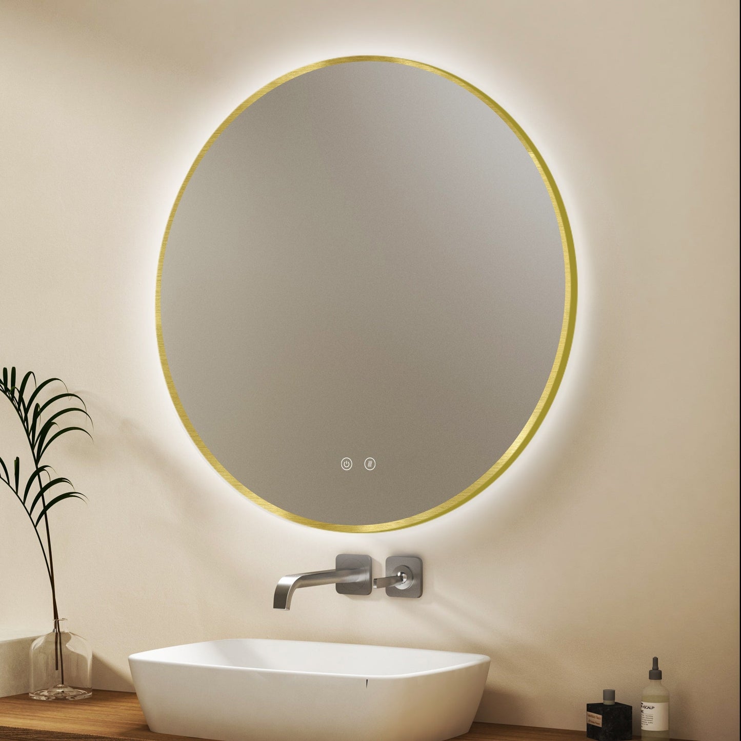 LED-Spiegel Ares Gold