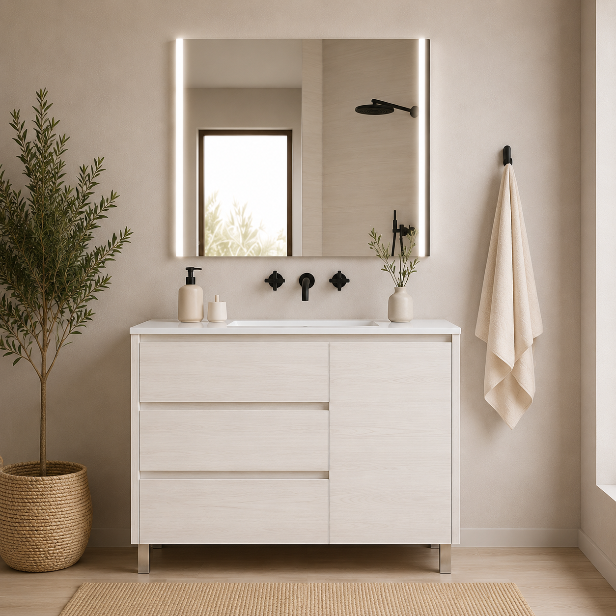 VOLUM-Set + LED-Spiegel MEGAN