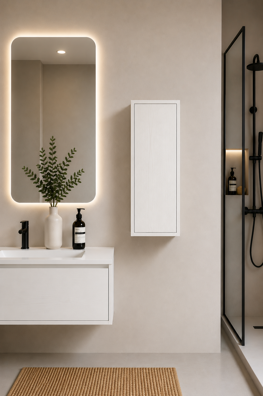 Badezimmerschrank FLORENCIA mit einer Tür 70 cm