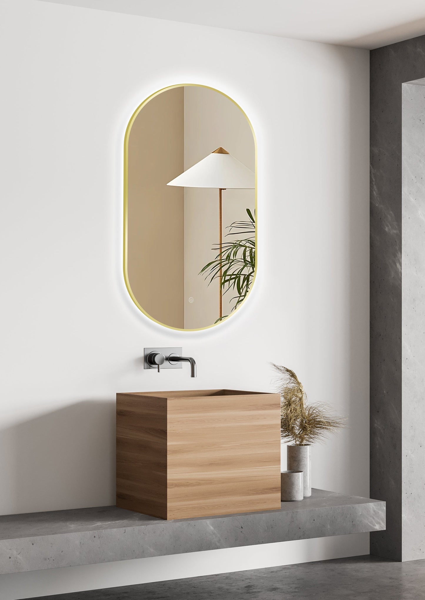 LED-Spiegel Selene Black