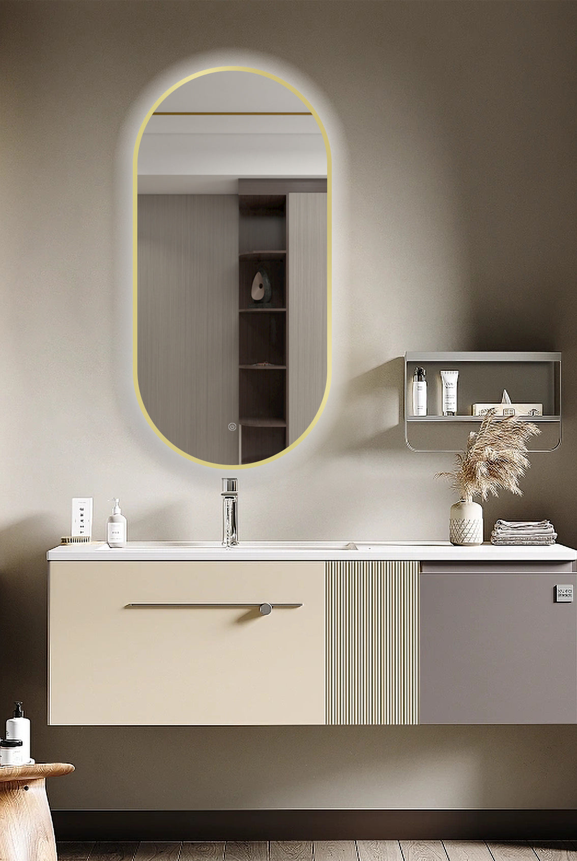 LED-Spiegel Selene Black